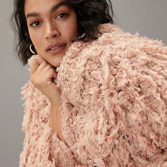 Pilcro Isla Looped Faux Fur Cardigan | Anthropologie - Picture 7 of 9